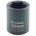 K-Tool International 1/2" Drive Impact Socket black oxide KTI-38122